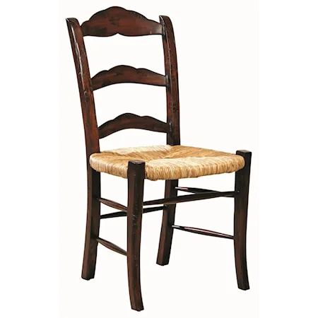 Solid Mahogany Caroline Side Chair with Rush Seat